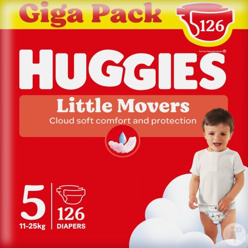 Huggies Little Movers Scutece Mărimea 5 126 Bucăți