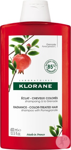 Klorane Șampon Cu Efect De Strălucire Cu Extract De Rodie Păr Colorat 400ml