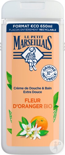 Le Petit Marseillais Cremă De Duș Și Baie Extra Delicată Floare De Portocal Flacon 650ml