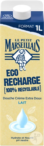 Le Petit Marseillais Rezervă Ecologică Gel De Duș Cremă Extra-Delicat Cu Lapte 1l