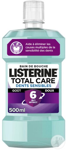 Listerine Total Care Apă Gură Pentru Dinți Sensibili Gust Delicat Flacon 500ml