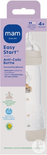 Mam Biberon Easy Start Anti-Colici Pure 320ml Mat Unisex 1 Bucată