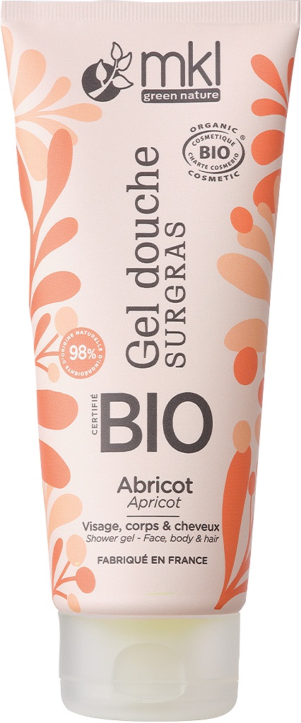 MKL Green Nature Gel De Duș Rehidratant Caise Organic 200ml
