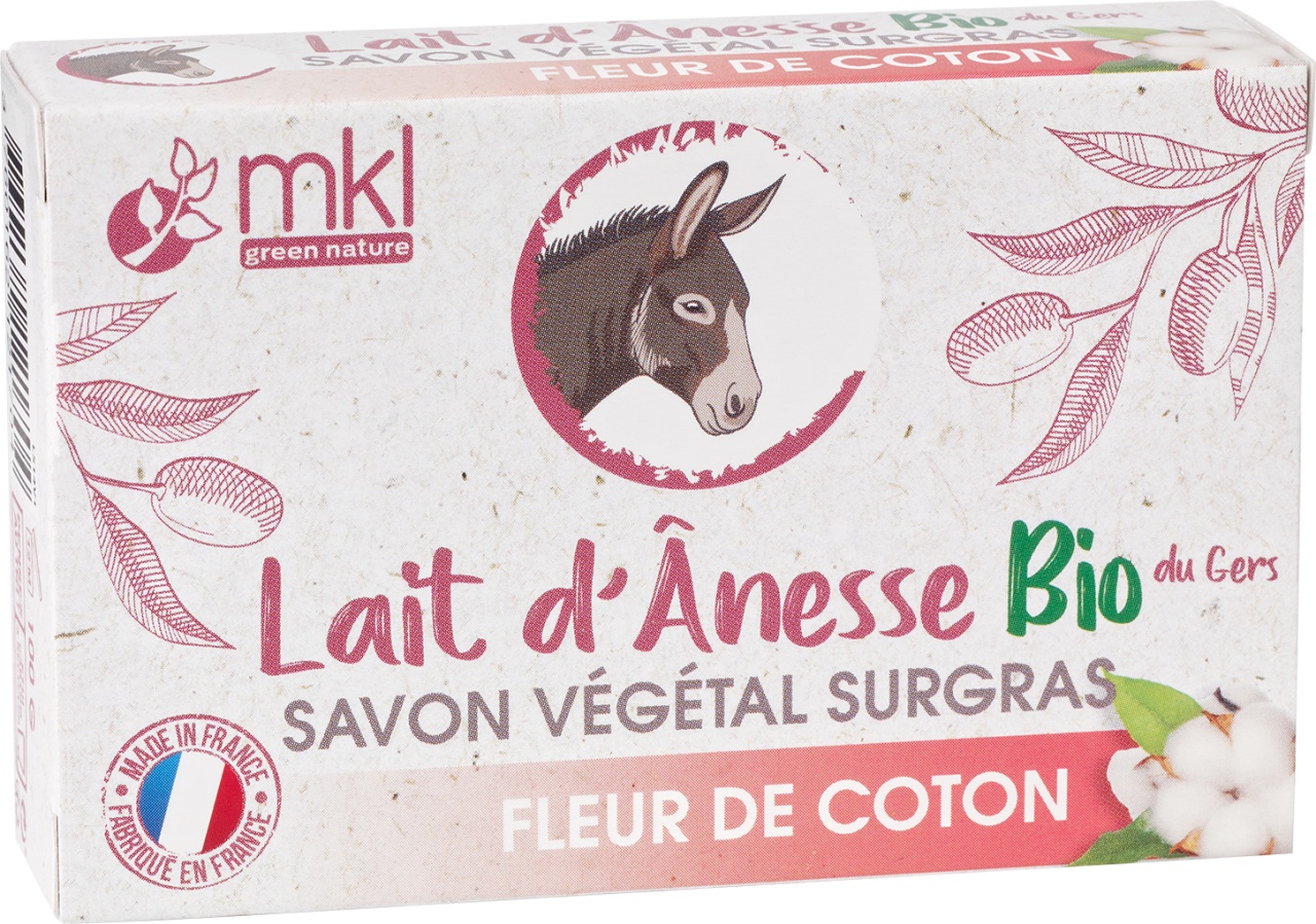 MKL Green Nature Lapte De Măgăriță Din Gers Săpun Vegetal Nutritiv Floare De Bumbac Bio 100g