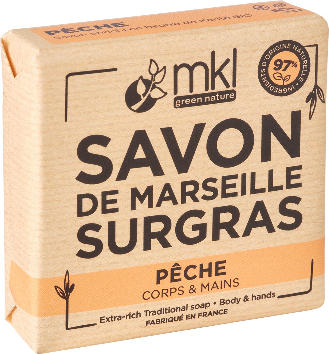 MKL Green Nature Săpun Solid De Marseille Rehidratant Cu Piersică 100g