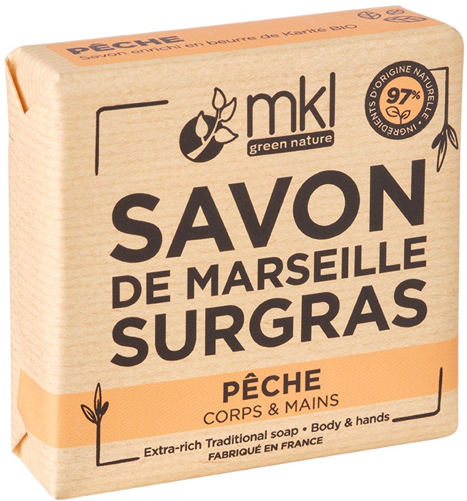 MKL Green Nature Săpun Solid Marseille Ultra Hrănitor Cu Piersică Bio 100g