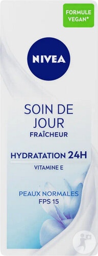 Nivea Cremă De Zi Hidratantă SPF15 Hidratare 24h Cu Vitamina E Pentru Piele Normală 50ml