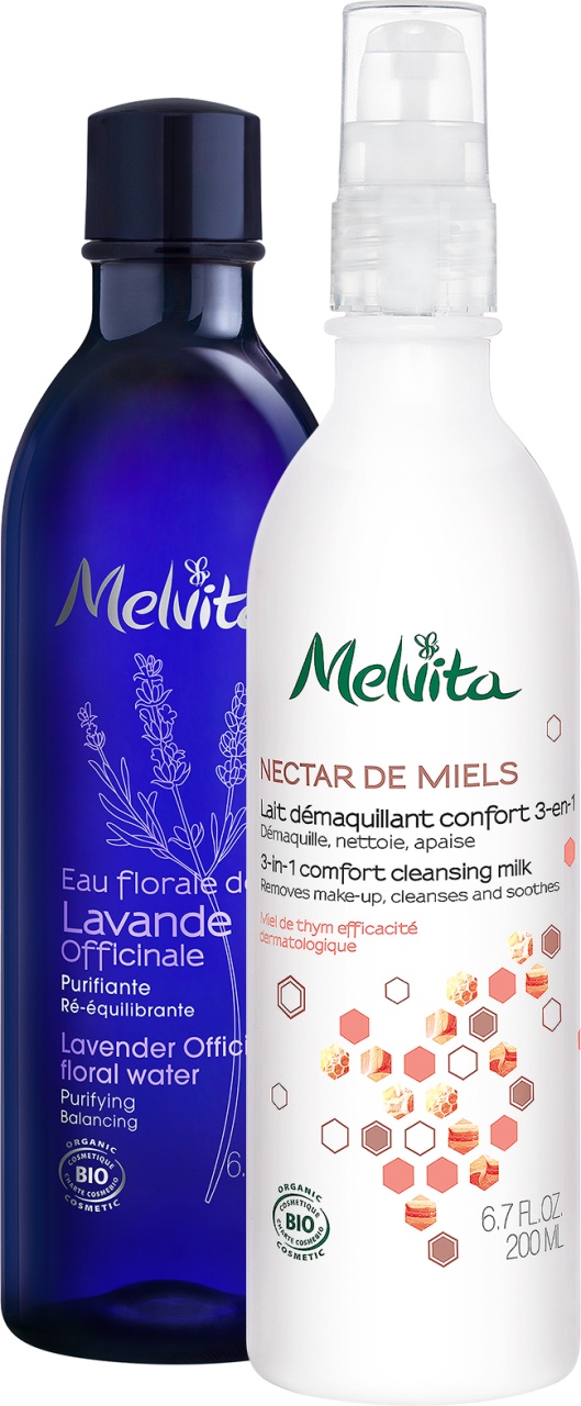 Melvita Apă Florală De Lavandă + Nectar De Miels Lapte Demachiant Bio