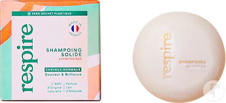Respire Șampon Solid Păr Normal Parfum Lapte De Migdale 75g