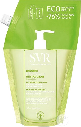 SVR Sebiaclear Cremă Curățare Hidratantă Calmantă Refill 400ml
