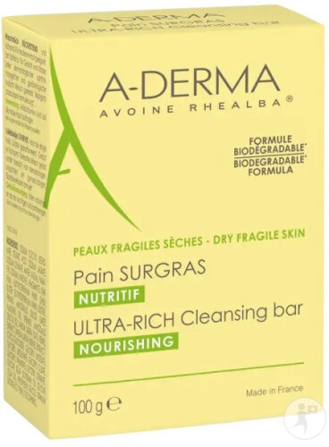 A‑Derma Indispensables Săpun Dermatologic Calmant Cu Ovăz Rhealba 100g