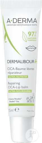 A-Derma Dermalibour+ Cica Balsam Pentru Buze Reparare Ultra-Nutritivă Buze Iritate Și Crăpate 15ml