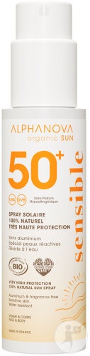 Alphanova Sun Spray Solar Fără Parfum SPF50+ Pentru Piele Sensibilă 100g