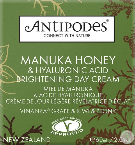 Antipodes Cremă De Zi Lejeră Cu Miere De Manuka Și Acid Hialuronic 60ml