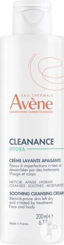 Avène Cleanance Hydra Crema De Curățare Calmantă Pentru Tenul Predispus La Imperfecțiuni 200ml