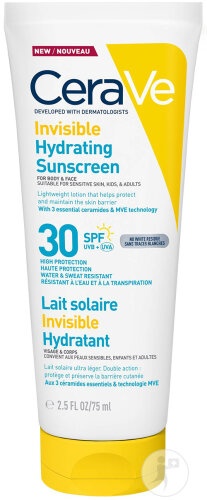 Cerave Invisible Sun Factor De Protecție Solară Hidratantă Invizibilă SPF30 75ml
