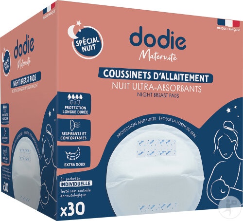Dodie Tampoane De Alăptare Pentru Sân De Noapte Cu Adeziv 30 Bucăți