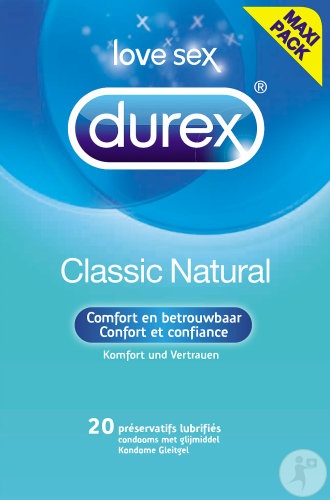 Durex Classic Prezervative Lubrifiate Confort Și Încredere 20 Bucăti