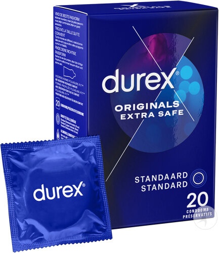 Durex Extra Safe Prezervative Extra Lubrifiate Cu Protecție Suplimentară 20 Bucăți