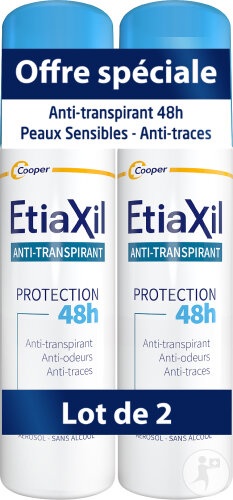Etiaxil Deodorant Antiperspirant Protecție 48h Pentru Piele Sensibilă Duopack 2x150ml