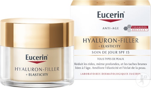 Eucerin Hyaluron-Filler + Elasticity Cremă De Zi SPF15 Anti-Îmbătrânire Toate Tipurile De Piele 50ml