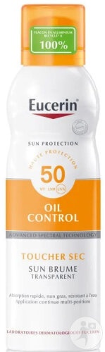 Eucerin Oil Control Protecție Solară SPF50+ Recipient De Pulverizare Transparent 200ml