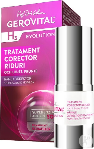 Tratament corector pentru riduri H3 Evolution, 15 ml, Gerovital - imagine 4