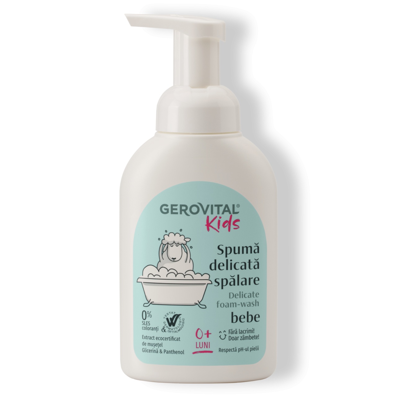 Gerovital Kids Spumă Delicată Spălare 2În1 Corp/Păr Bebeluși 300ml