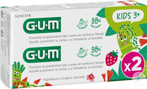 Gum Pasta De Dinti Copii 3+ Tub 2x50ml