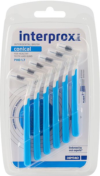 Interprox Plus Conica Periuta Interdentara Albastru 6 Bucăți
