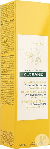 Klorane Cremă Depilatoare Cu Migdale Dulci Pentru Piele Sensibilă 150ml