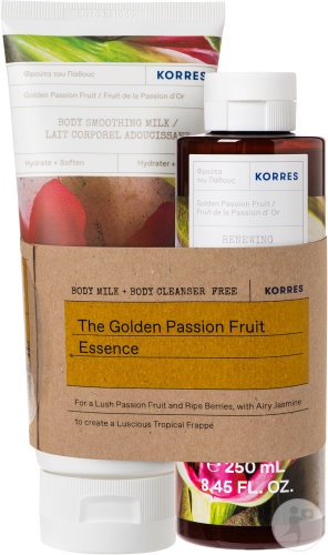Korres Set Fructul Pasiunii Lapte De Corp Emolient 200ml + Gel De Duș 250ml Cadou