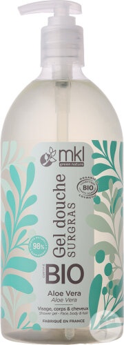 MKL Green Nature Gel De Duș Surgras Cu Aloe Vera Bio Pentru Față/Corp/Păr 1l