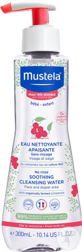 Mustela Bébé-Enfant Apă De Curățare Calmanta Fără Clătire Pentru Față Și Scutec Piele Foarte Sensibilă 300ml
