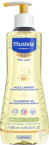 Mustela Bébé-Enfant Ulei De Duș Pentru Piele Uscată Flacon Cu Pompiță 500ml