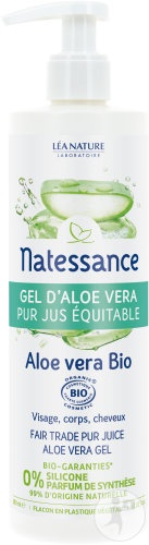 Natessance Gel Aloe Vera Bio Pentru Față/Corp/Păr Flacon Cu Pompiță 400ml