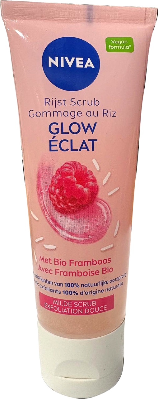 Nivea Glow Exfoliant Cu Orez Și Zmeură Bio Piele Uscată Și Sensibilă 75ml