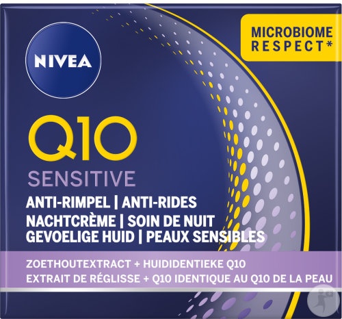 Nivea Q10 Anti-Rid Îngrijire De Noapte Pentru Ten Sensibil 50ml
