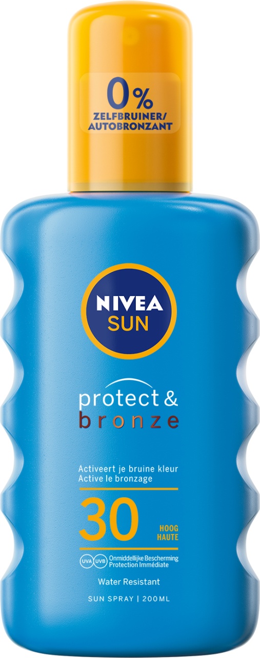 Nivea Sun Protect & Bronze Spray Protector SPF30 Activator De Bronzare 200ml