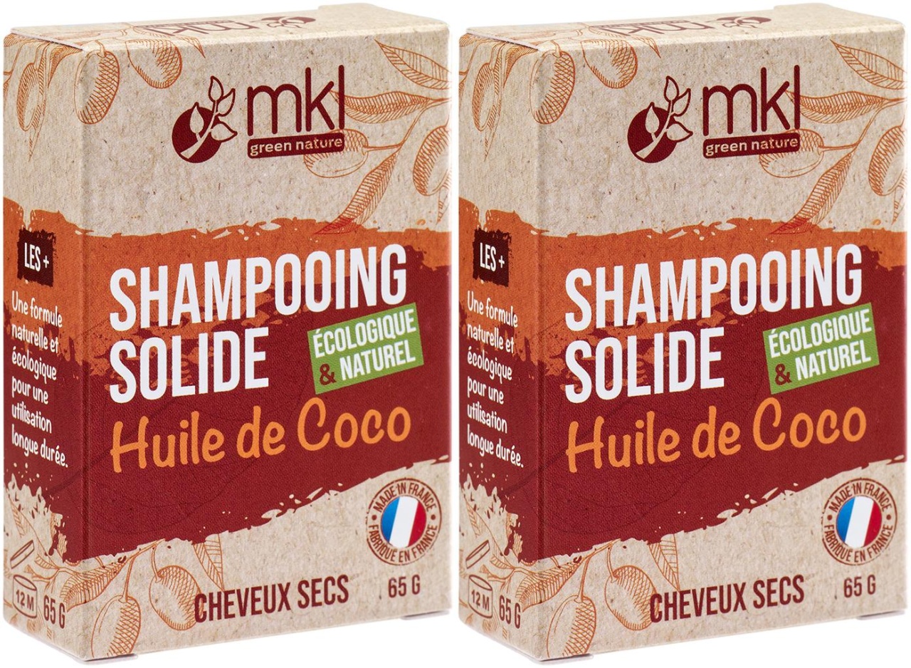 MKL Green Nature Șampon Solid Cu Ulei De Cocos Păr Uscat 2x65g