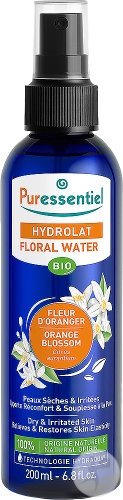 Puressentiel Hydrolat De Floare De Portocal Amar Bio Pentru Piele Uscată Și Iritată Spray 200ml