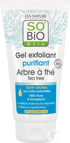 So'Bio Étic Gel Exfoliant Purifiant Cu Arbore De Ceai Flacon 150ml