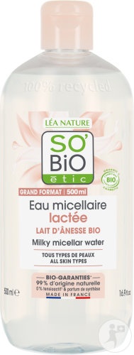 So'Bio Étic Lapte Micelar De Măgăriță Pentru Toate Tipurile De Piele Bio 500ml