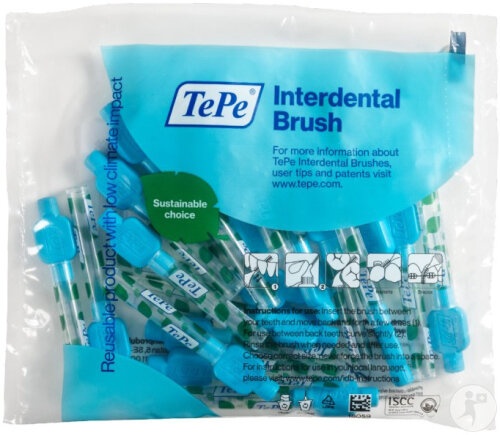 Tepe Perie Interdentară Originală Albastră Mărimea ISO 3 0,6mm 20 Bucăți