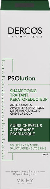 VICHY Dercos PSOlution Sampon tratament keratoreductor, 200ml - imagine 3