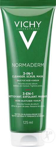 Vichy Normaderm 3 En 1 Exfoliant-Curățare-Mască Tub 125ml
