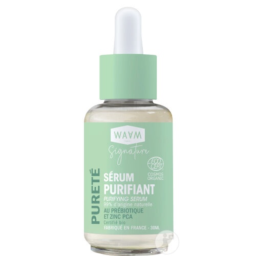 Waam Pureté Ser Purifiant Cu Prebiotic Și Zinc PCA Bio Flacon Cu Pipetă 30ml