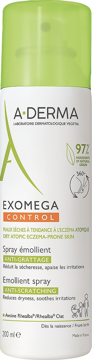 Spray emolient anti-prurit Exomega Control, 200ml, A-Derma - imagine 2