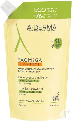 A-Derma Exomega Control Ulei De Curățare Emolient Anti-Mâncărime Eczemă Atopică 500ml