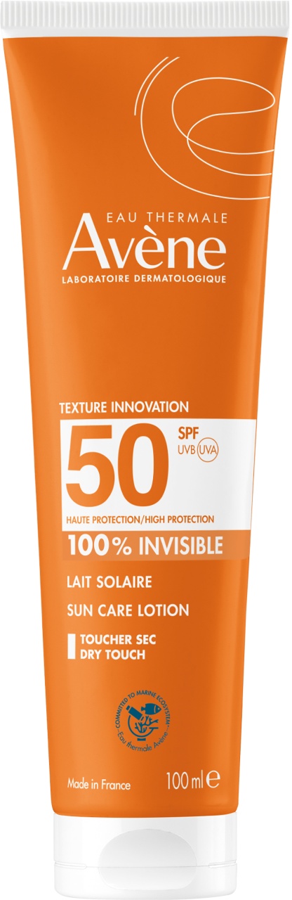 Avène Sun Care Lotion 100% Invisible SPF50 Loțiune Invizibilă Pentru Protecție Solară Tub 100ml
